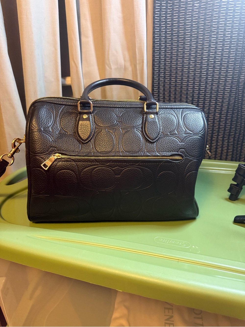 Authentic COACH Large Rowan Embossed Leather Satchel with wallet BNNU - Picture 3 of 8